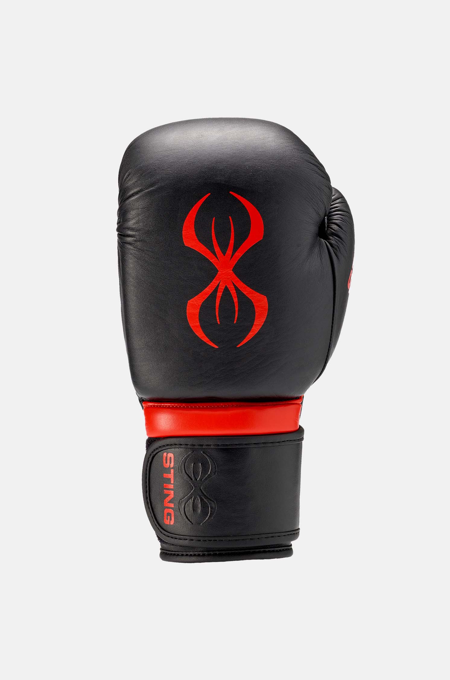 sting armapro boxing gloves Black red leather training