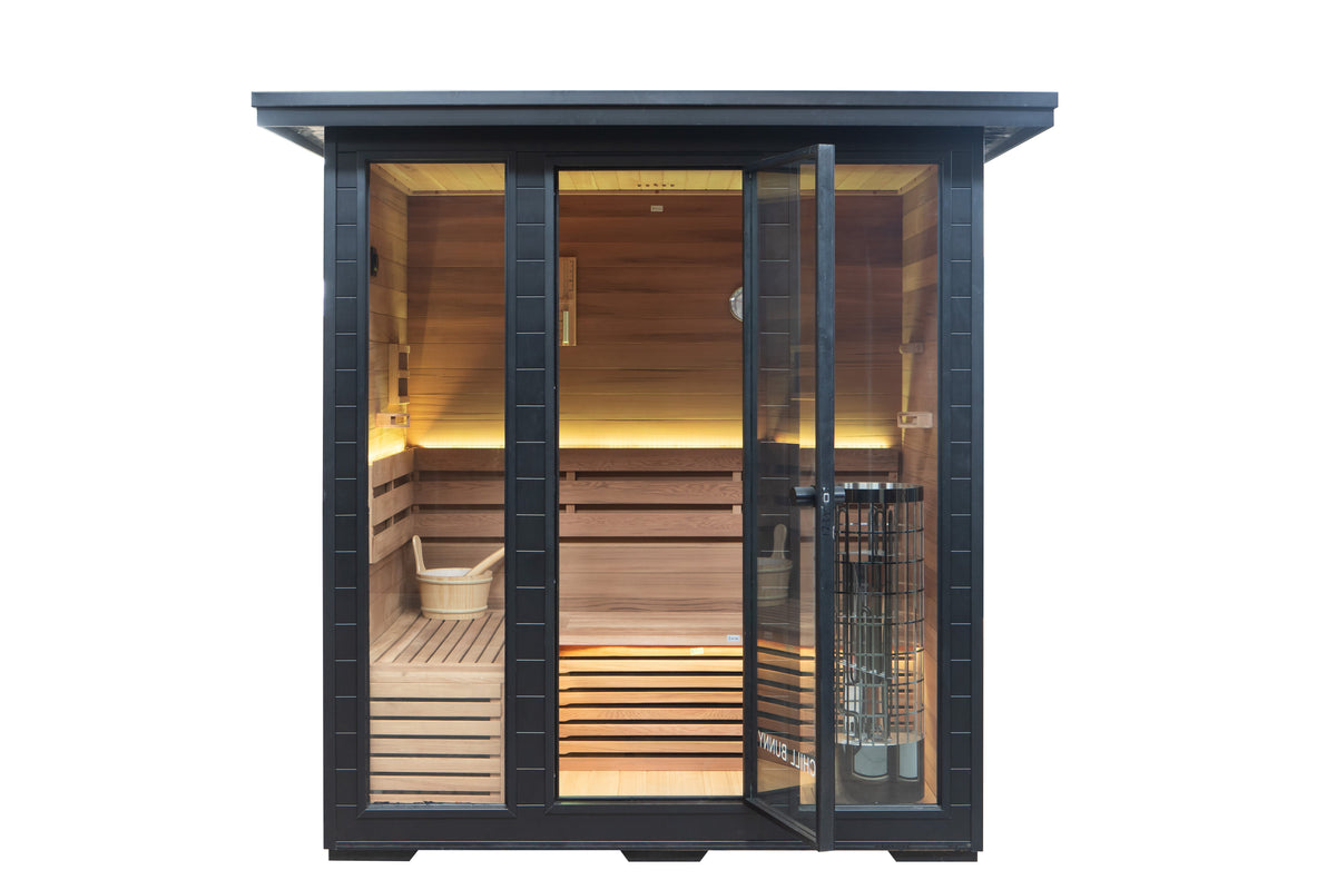 Chill Bunny 4 Person Outdoor Traditional Sauna, alternate view