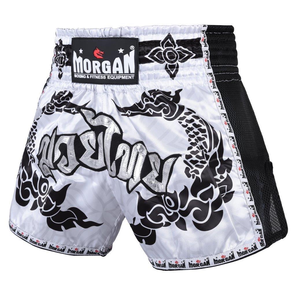 Morgan White Dragon Muay Thai Shorts - Fitness Hero