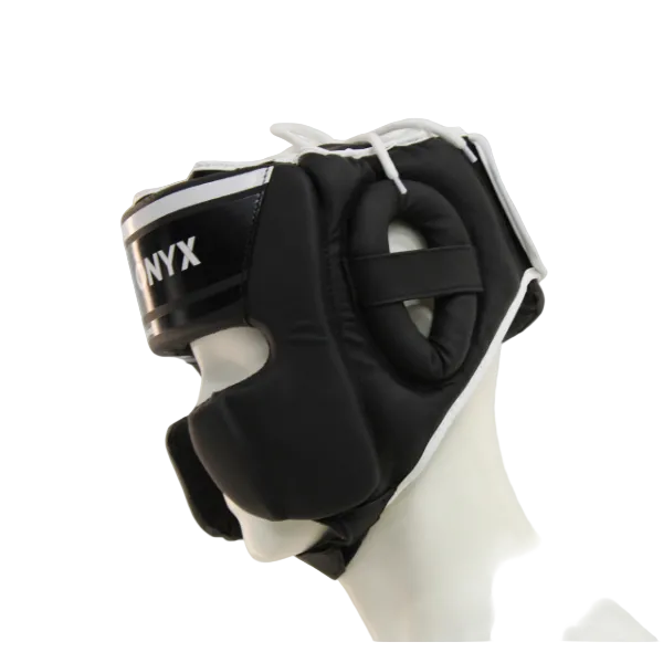 onyx black series head guard boxing muay thai protection