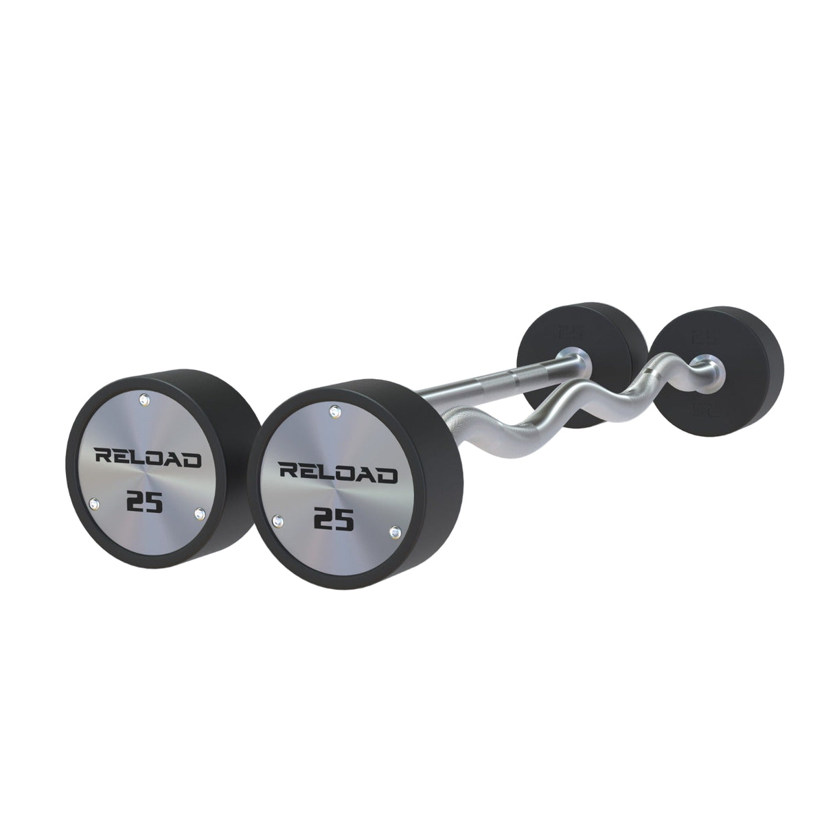 Reload Fixed Curl or straight Barbells - Premium CPU Coated 25kg 