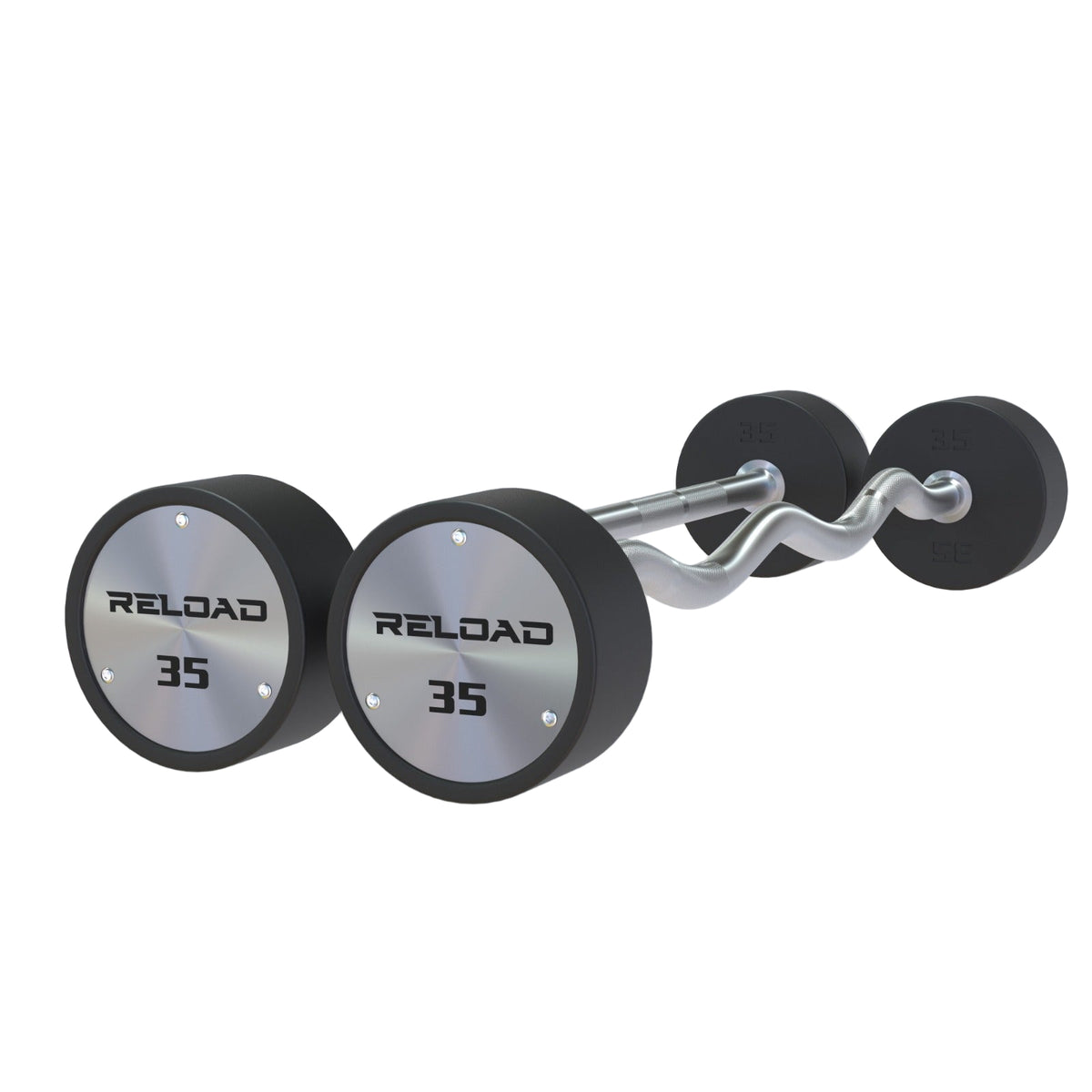 Reload Fixed Curl or straight Barbells - Premium CPU Coated 35kg
