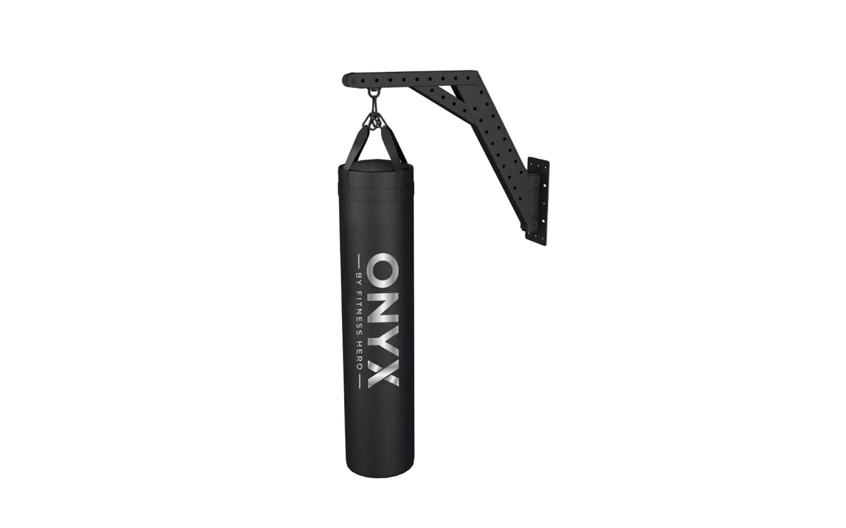 Modular punch bag station unilateral or bilateral hanging setup for gyms