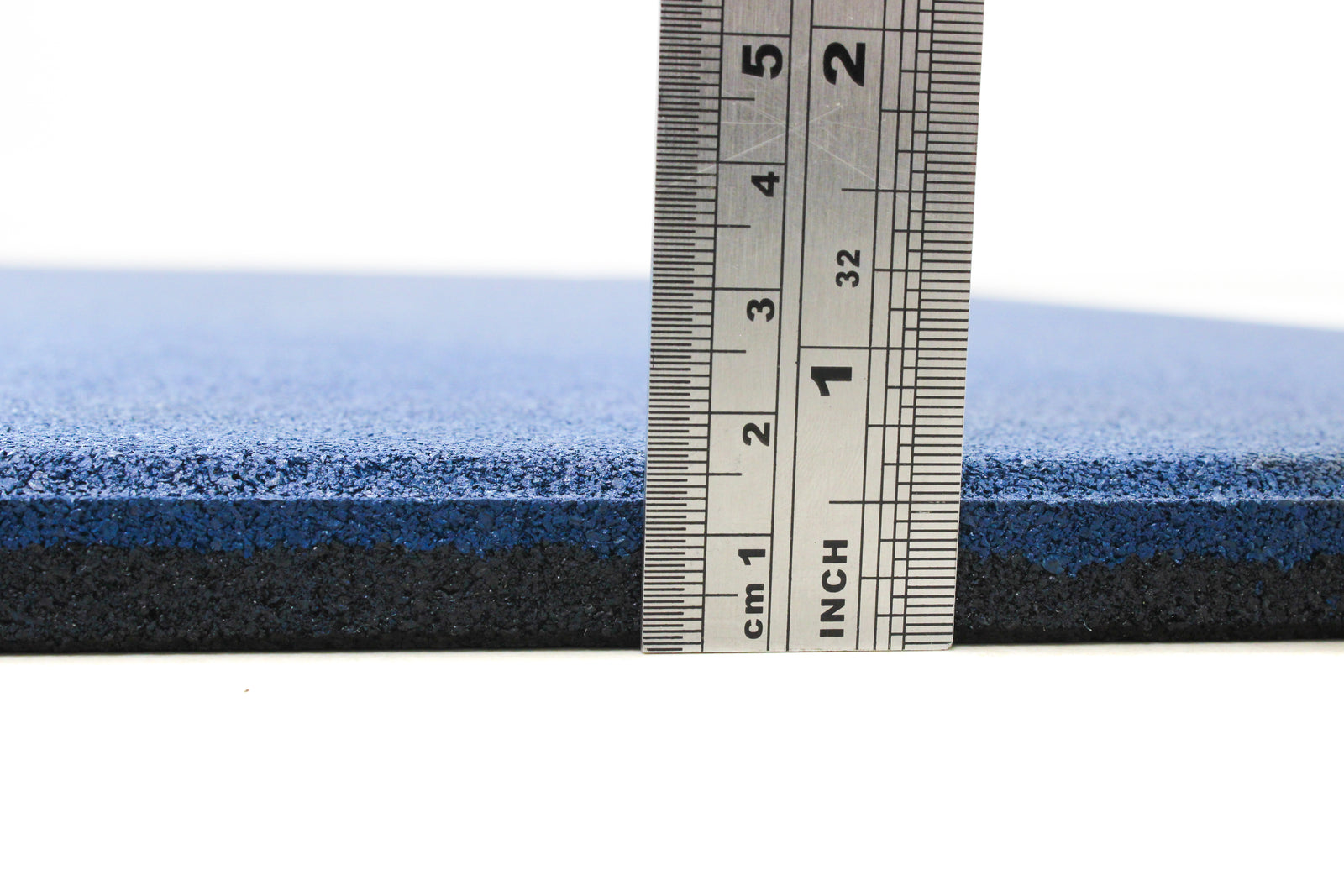 Premium Solid Blue Rubber Gym Flooring Tile 15mm - 1m x 1m