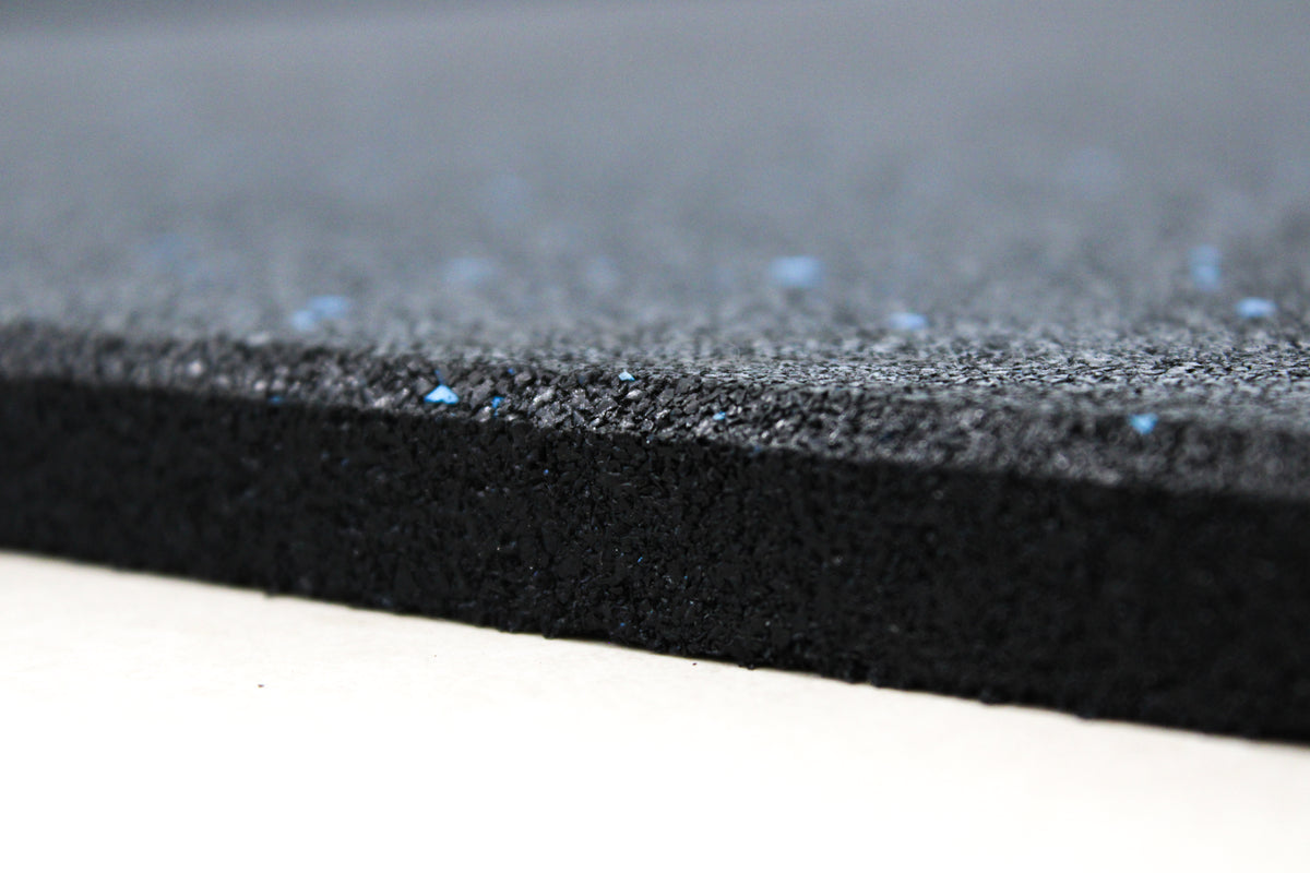 Premium Blue Fleck Rubber Gym Flooring 15mm thickness