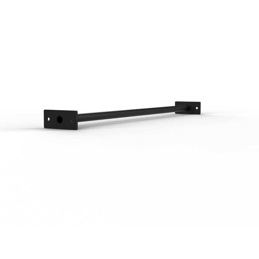 QLI PUB1080 pull-up bar at an angle, showing the bolt-on end plates