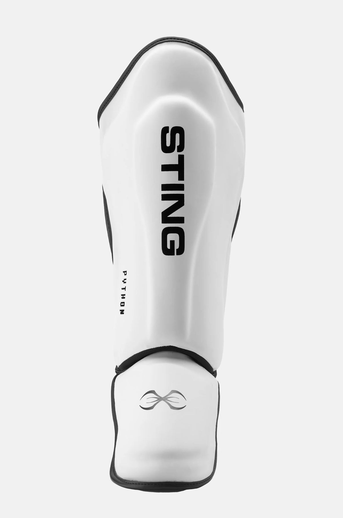 sting python mma shin guards black white training