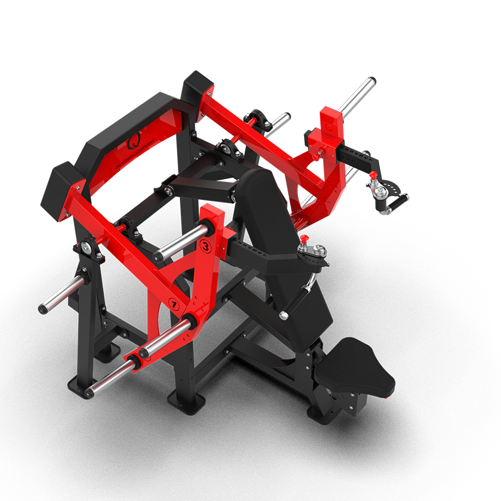 QLI QASP63 shoulder press from a high angle, showing the rotating handles and lever arms