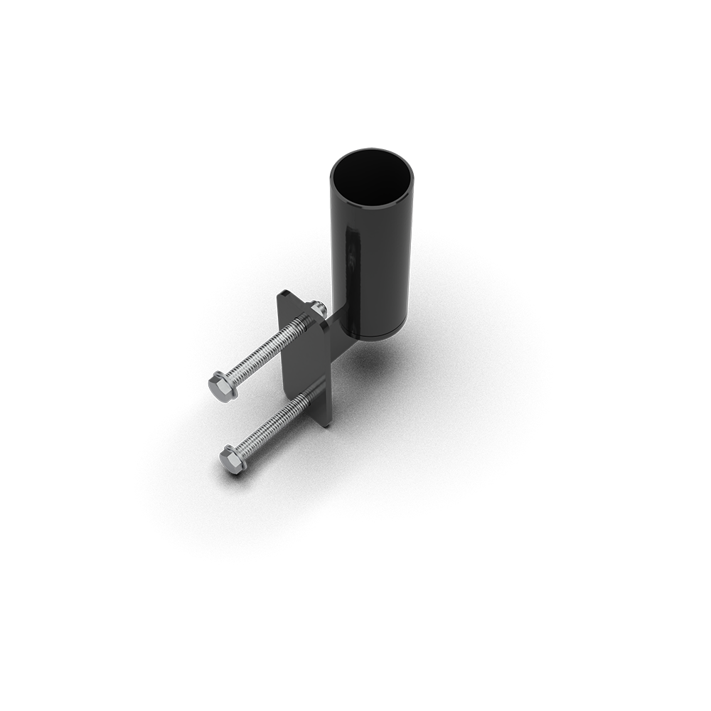 QLI QBSA04 vertical bar holder at an angle, showing the silver mounting pins