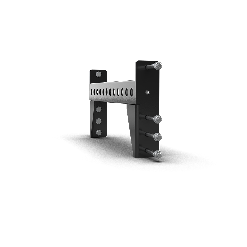 QLI QCB2401 connecting bar end-on, showing a tall end plate and its pins