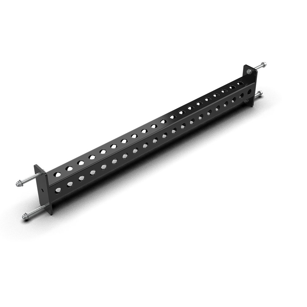 QLI QCB42 connecting bar at an angle, showing the line of attachment holes