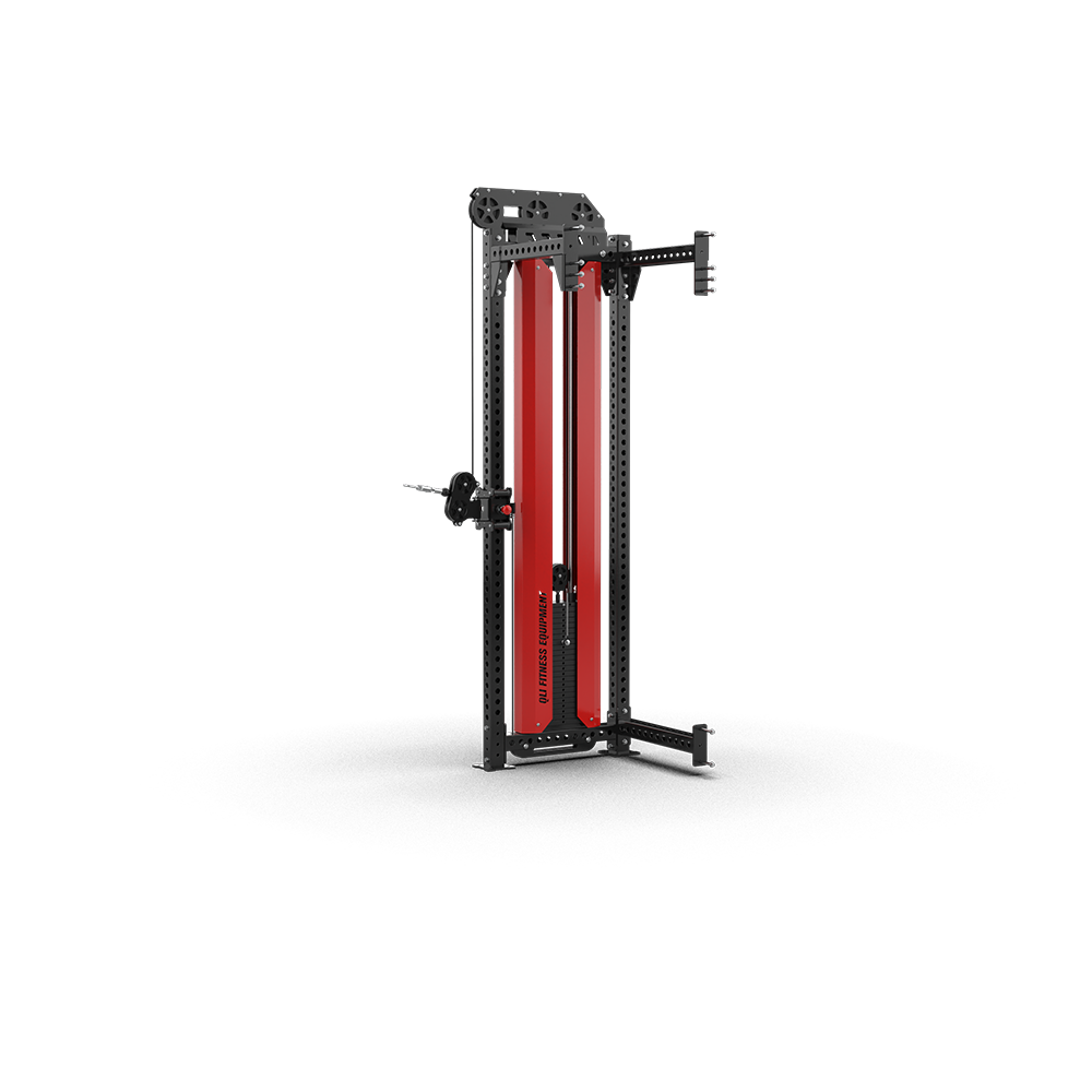 QLI QCCA40 cable column side profile, showing the pulley carriage
