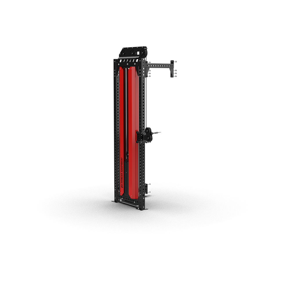 QLI QCCA40 cable column from the other side, showing the red shroud