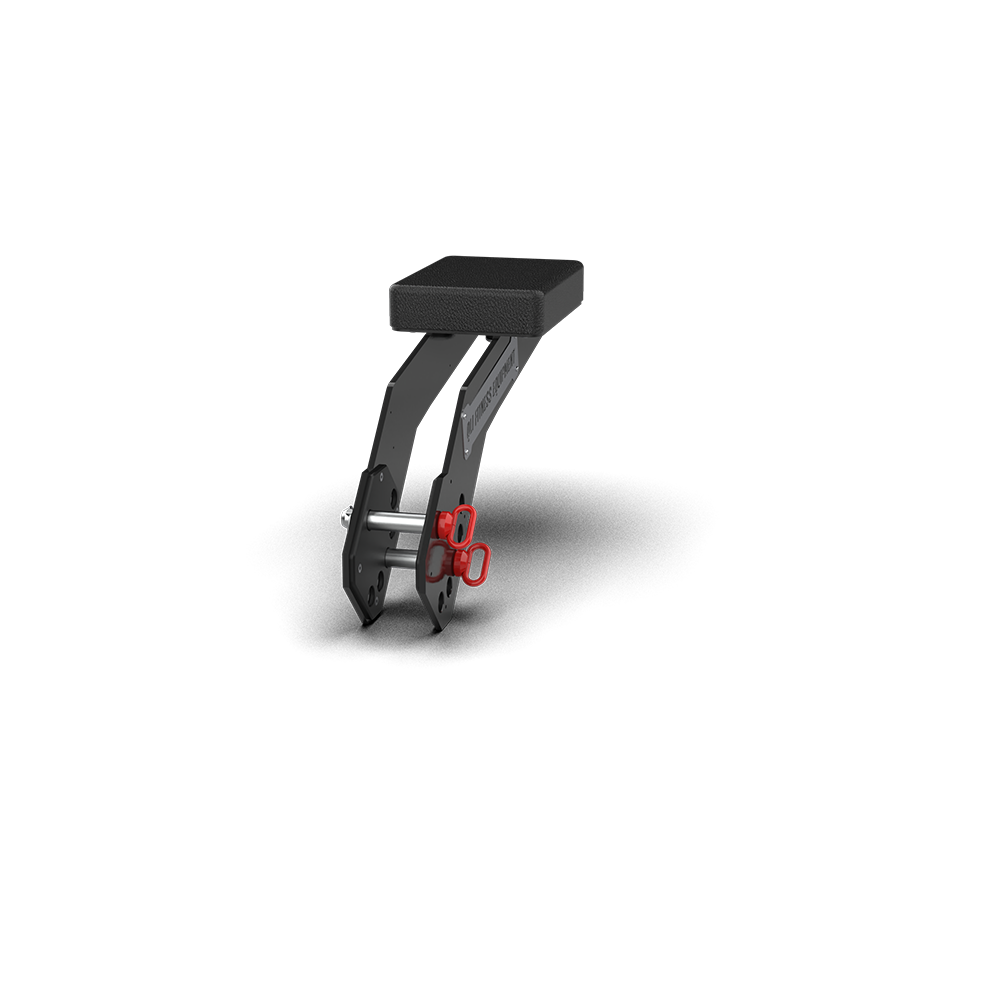 QLI Chest Support Attachment QCSA26, a padded support on a curved arm with a red adjustment pin