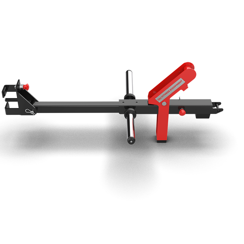 QLI QFSS058 J squat side view, showing the lever beam and red handle