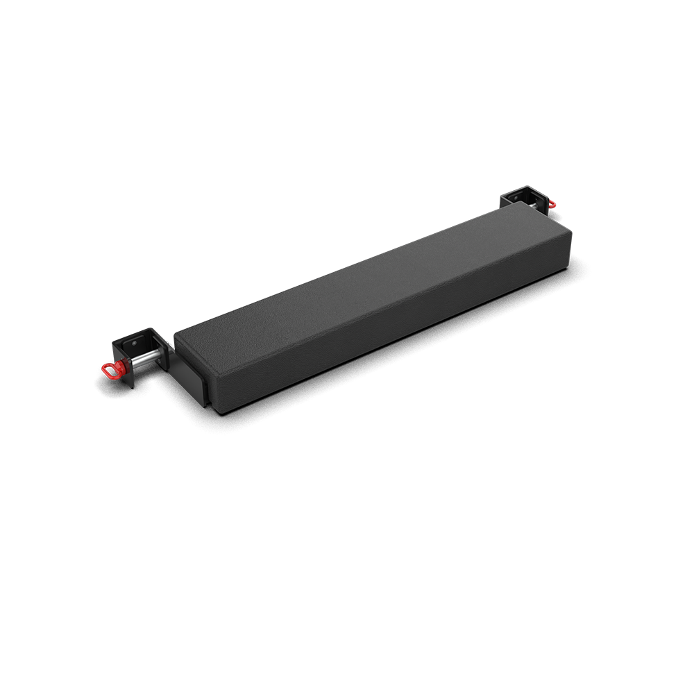 QLI Flat Weight Bench Attachment QFWBA48, a 1344mm padded bench board with red-pinned mounting brackets