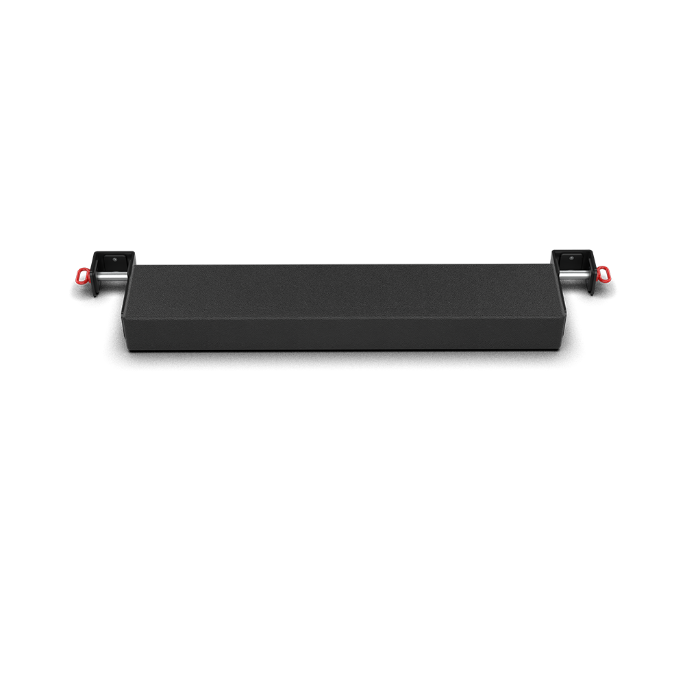 QLI QFWBA48 flat bench attachment side profile, showing the brackets at each end