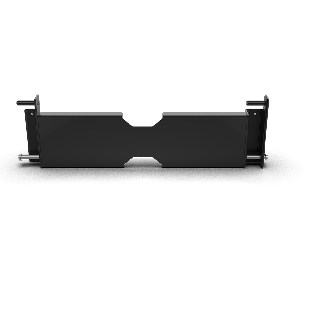 QLI Leg Press Attachment QLPA51, an extra-wide steel footplate with rack mounting brackets
