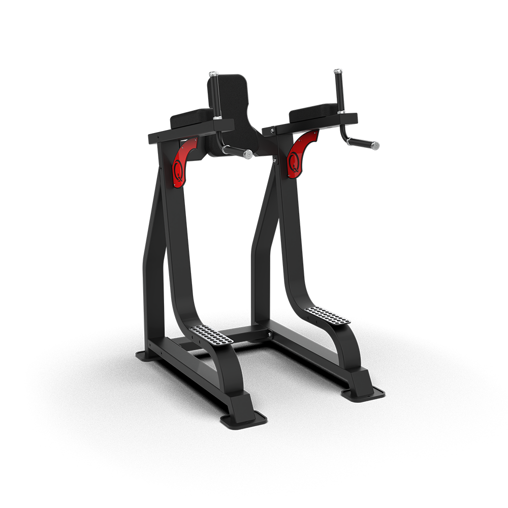 QLI Leg Raise & Dip QLRD065 with non-slip steps, padded arm supports and dip handles