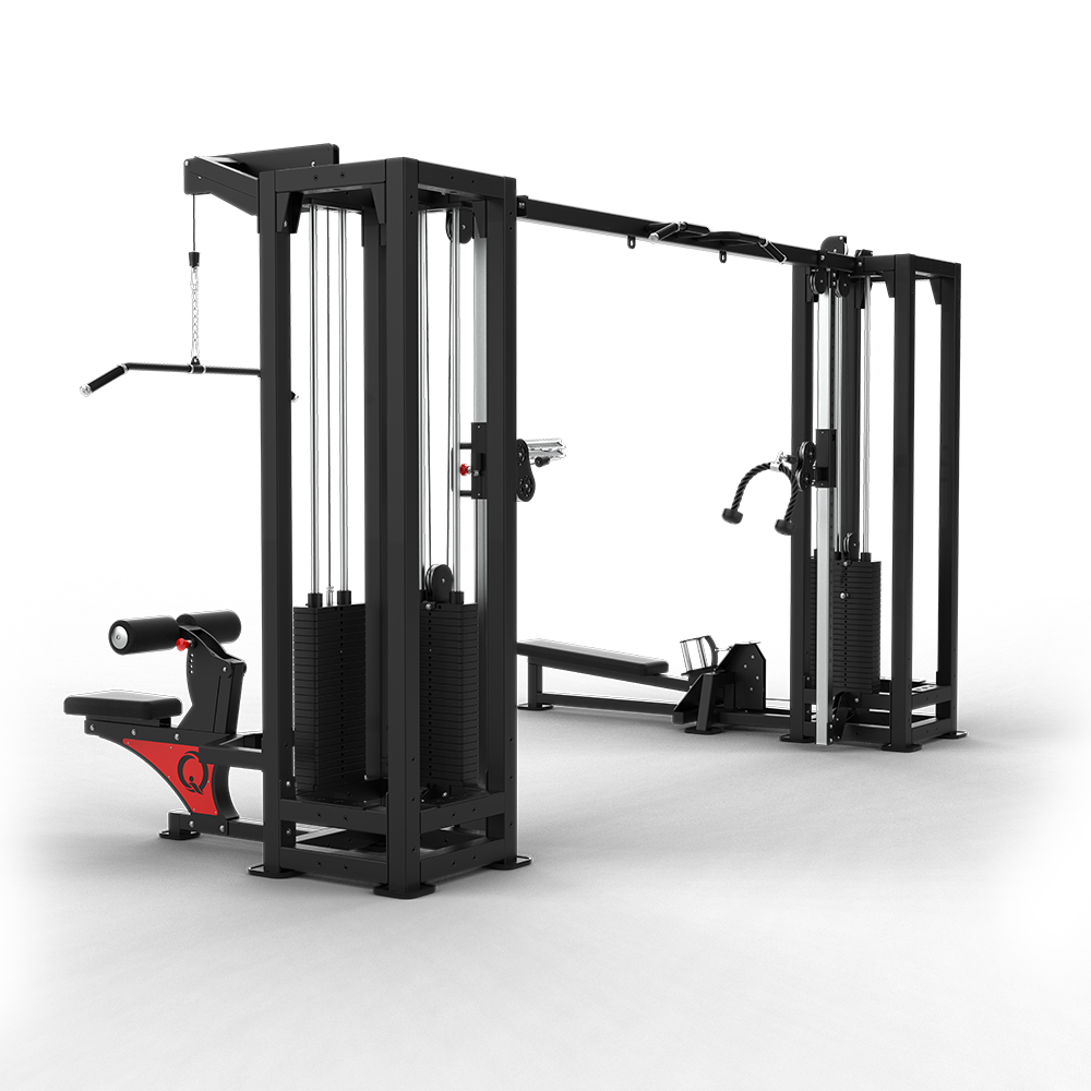 QLI QMCM182 from another angle, showing the lat pulldown station and stack towers