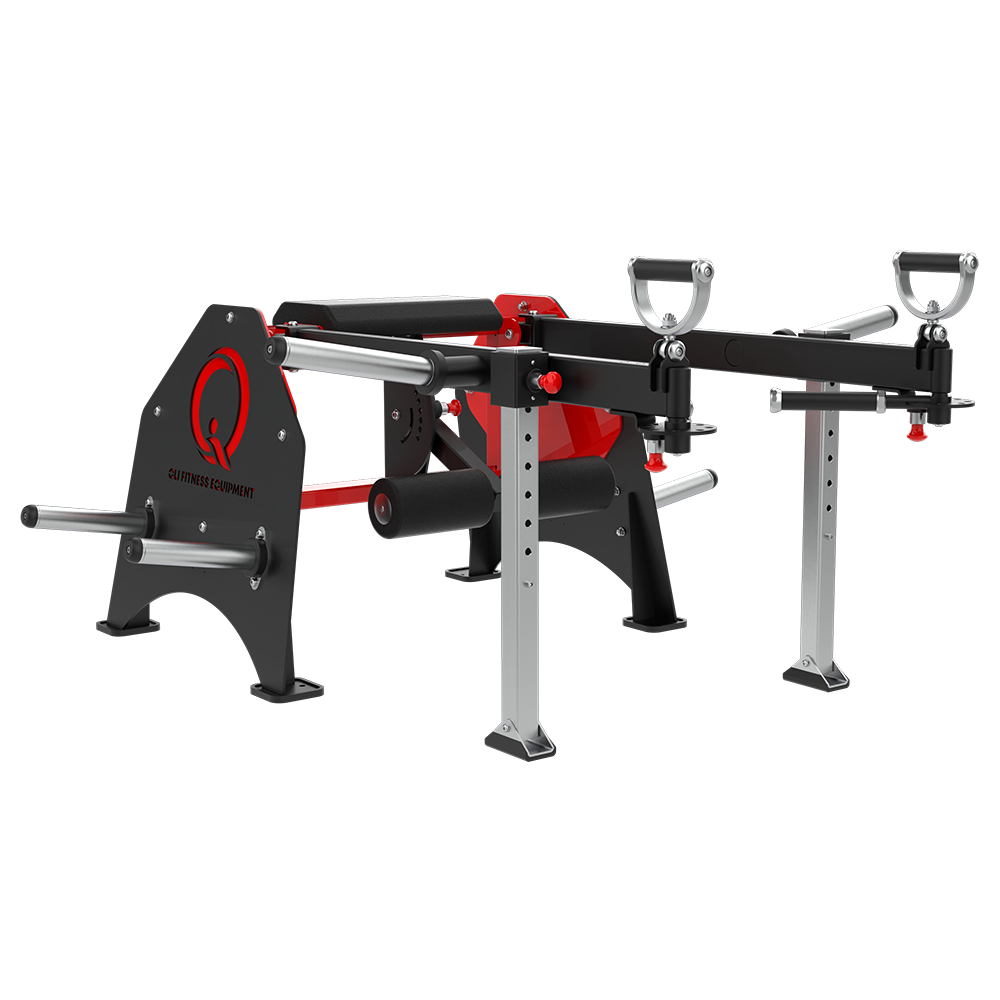 QLI QMF300 three-quarter view, showing the lever arm, rollers and weight horns