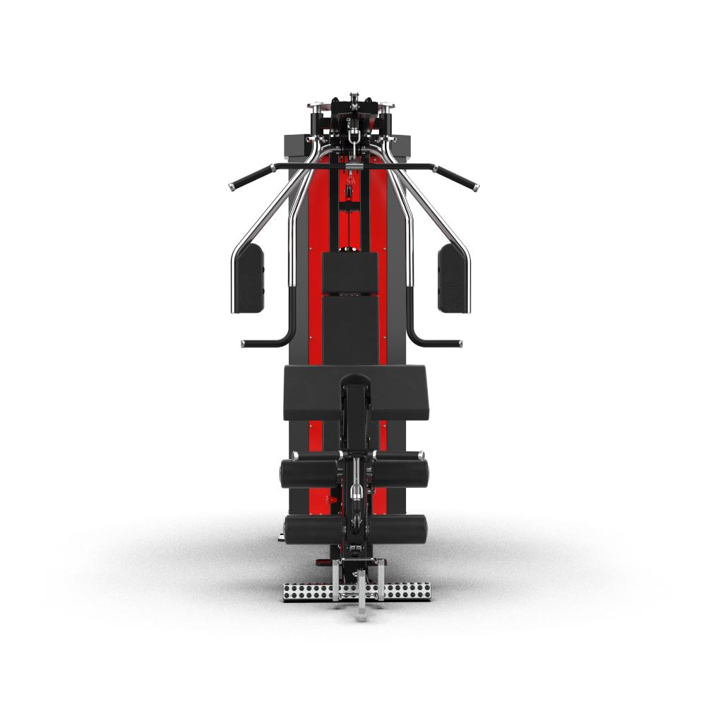 QLI QMHG206 from the front, showing the press arms, backrest and leg rollers