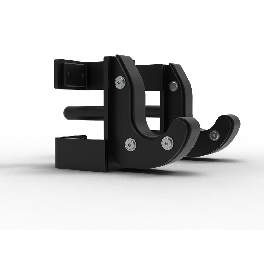 QLI QPJH07 J-hook pair from the front, showing the bar cradles