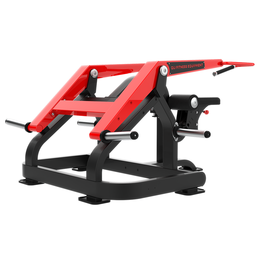 QLI QPSD058 seated dip close-up of the red lever arm and frame