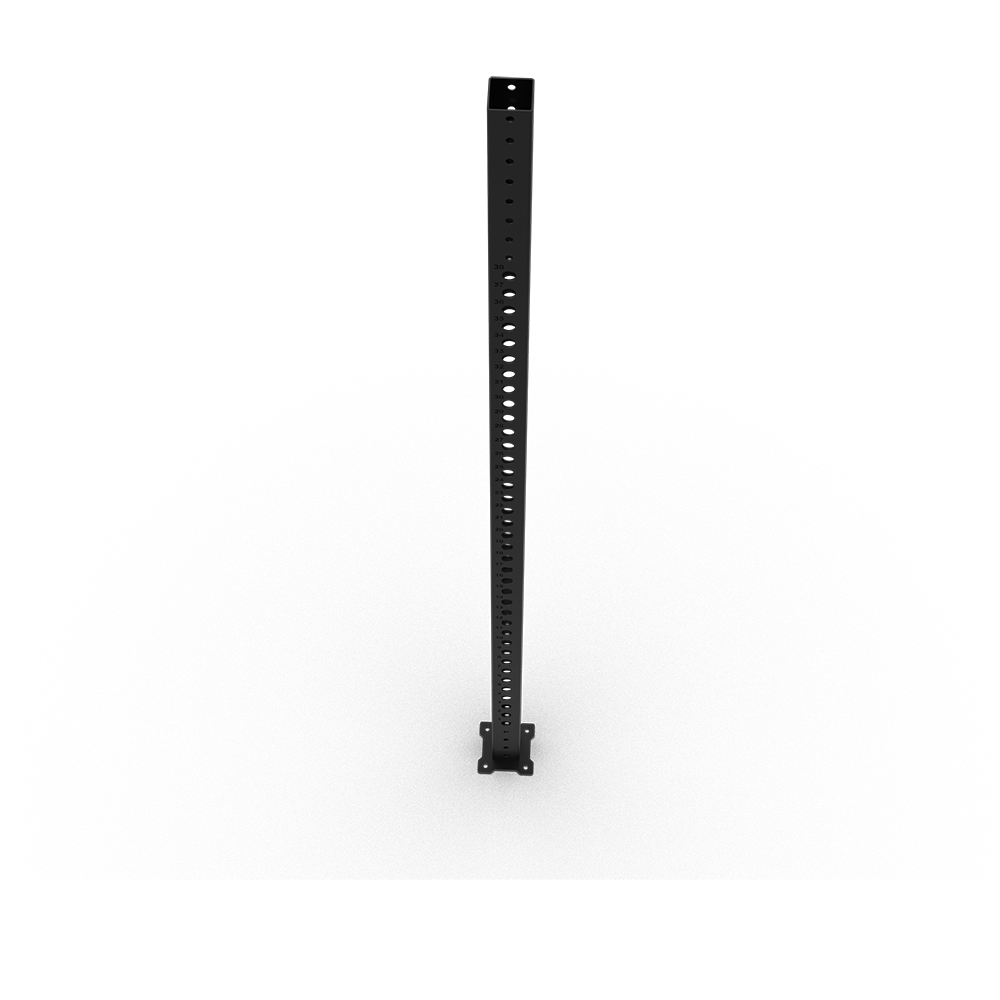 QLI QRU98 rig upright from a low angle, showing the base and hole-punched face