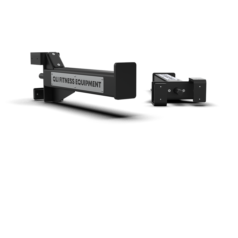 QLI Safety Spotter Arms QSA024, two steel spotter arms with QLI cut-out branding