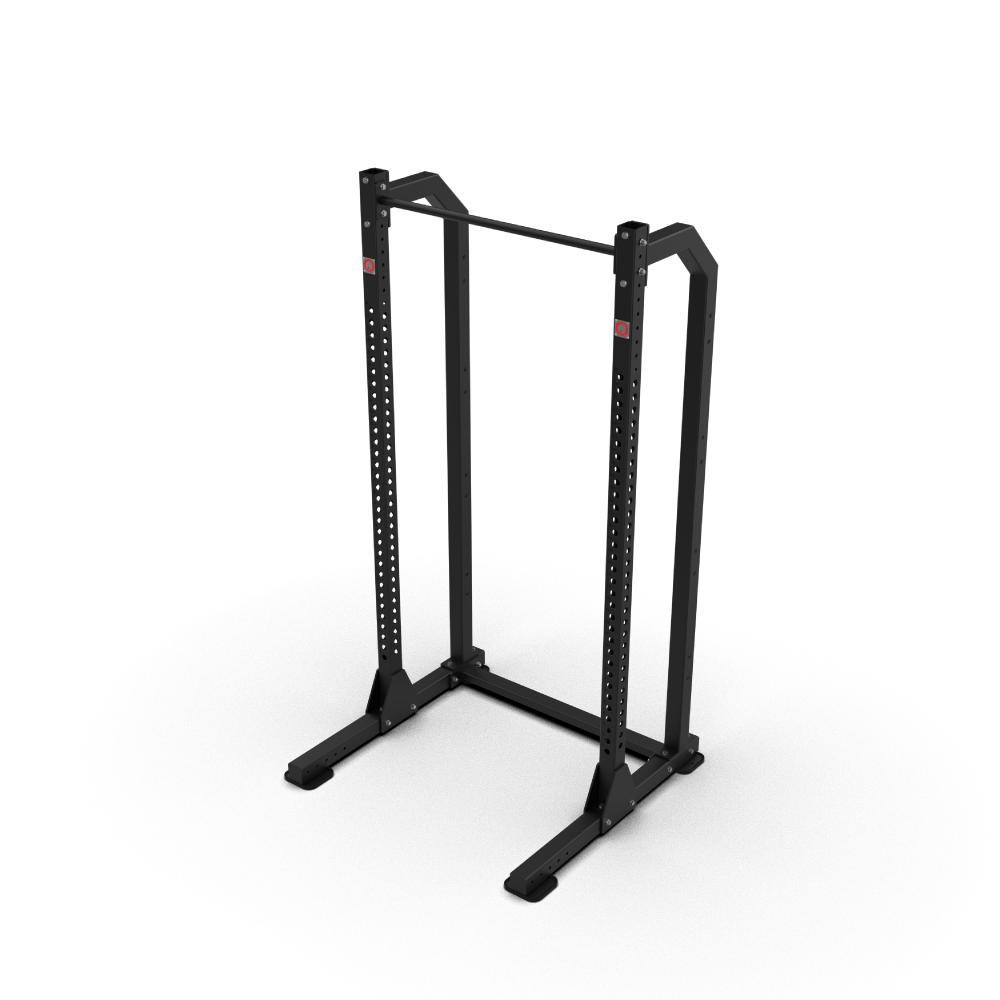QLI QSPX2 half rack from a high angle, showing its compact footprint and stabilising feet