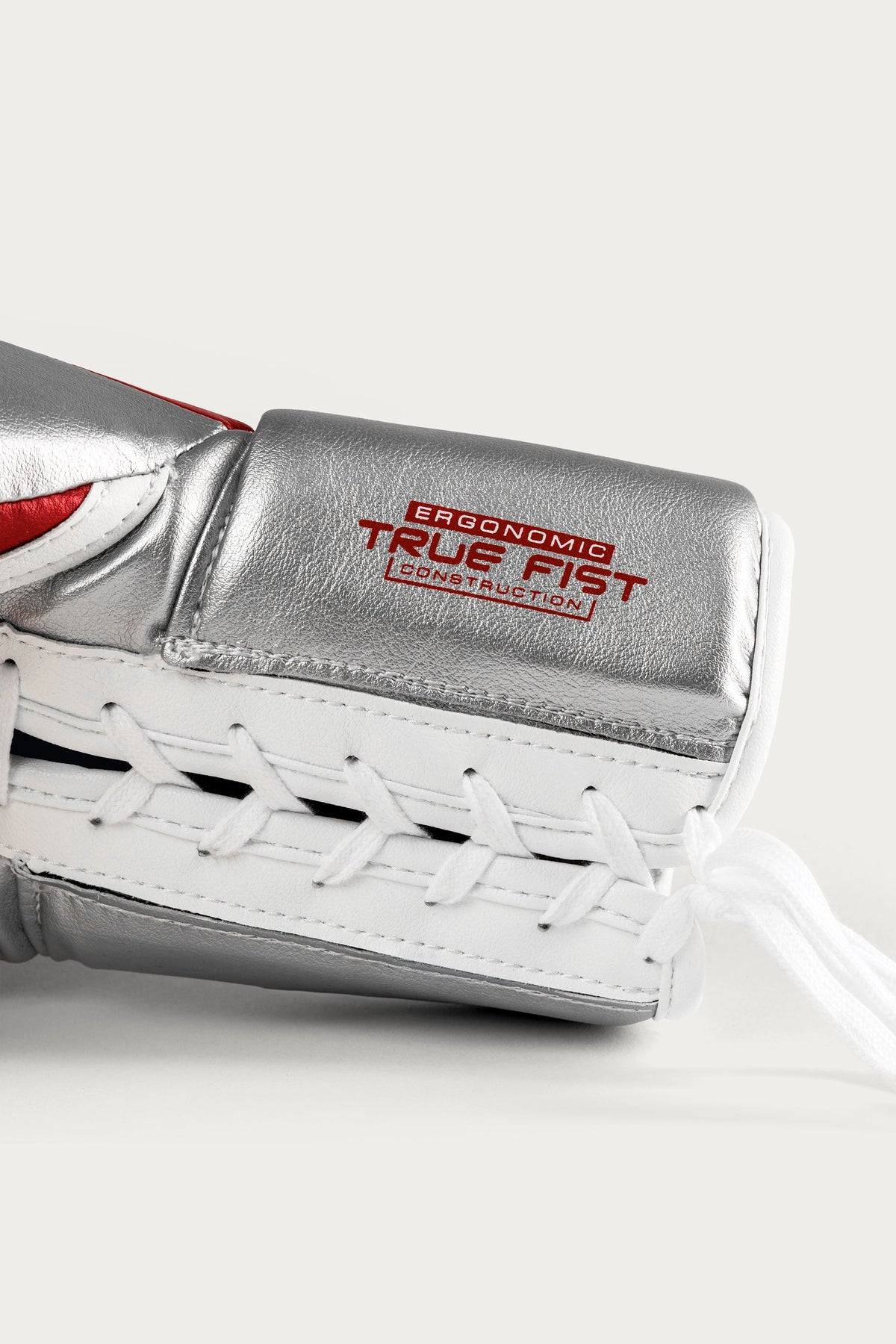 Rival RS100 Professional sparring gloves red and silver rear view