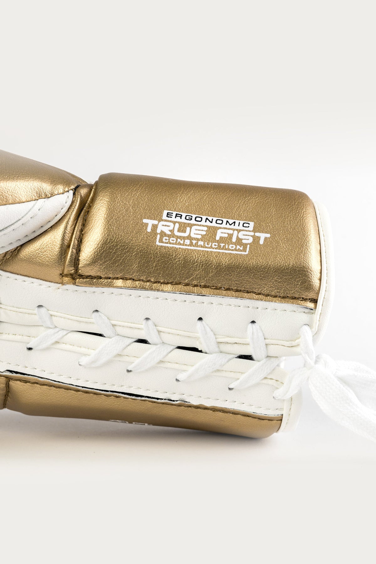 Rival RS100 Professional sparring gloves white and gold rear view