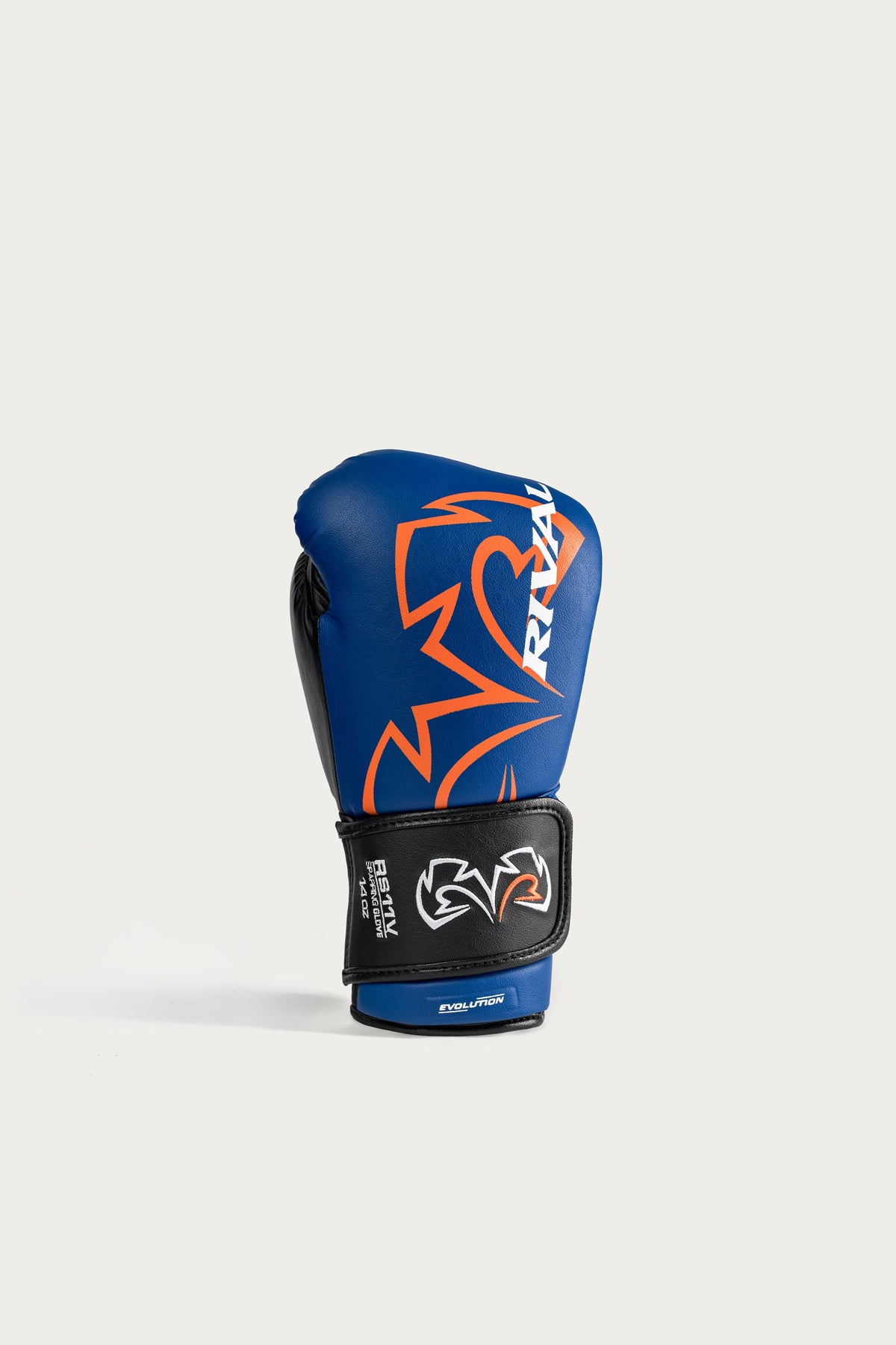 Rival RS11V Evolution sparring gloves blue palm and strap detail