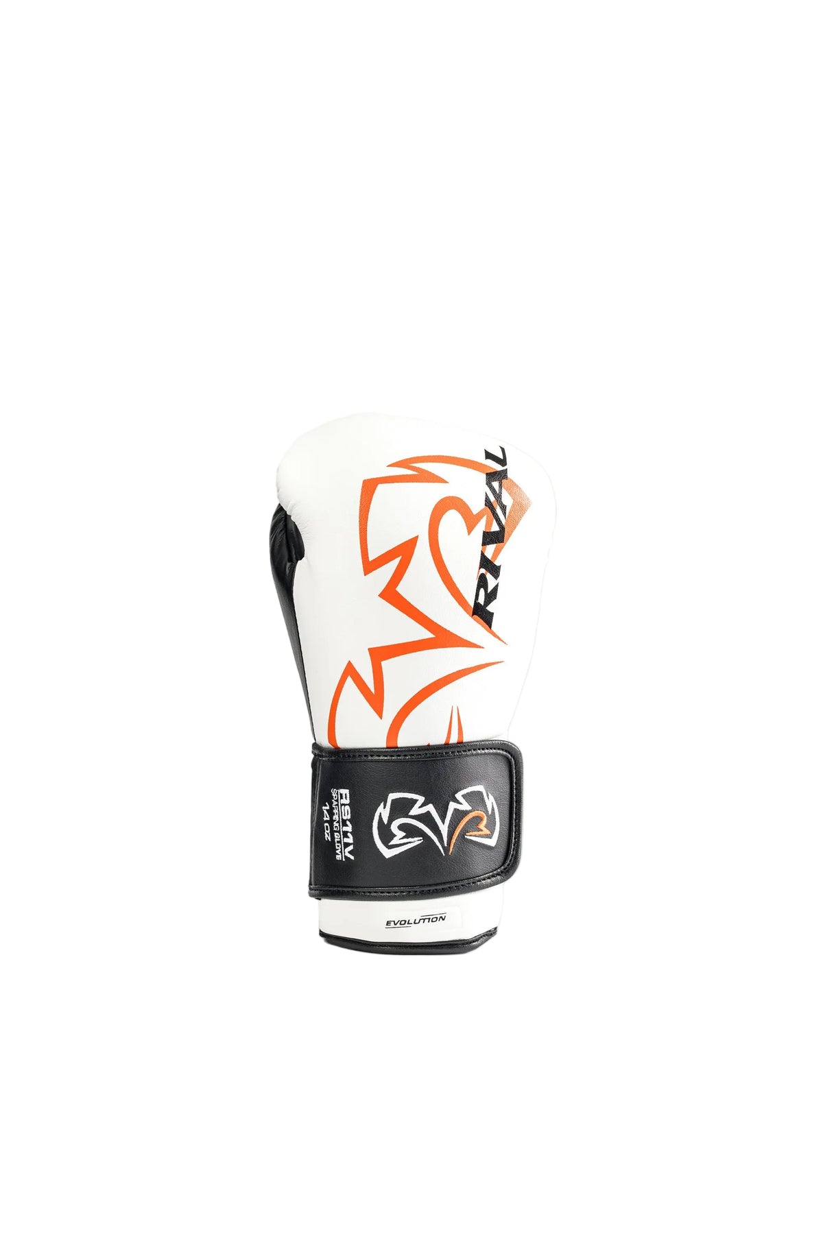 Rival RS11V Evolution sparring gloves white palm and strap detail