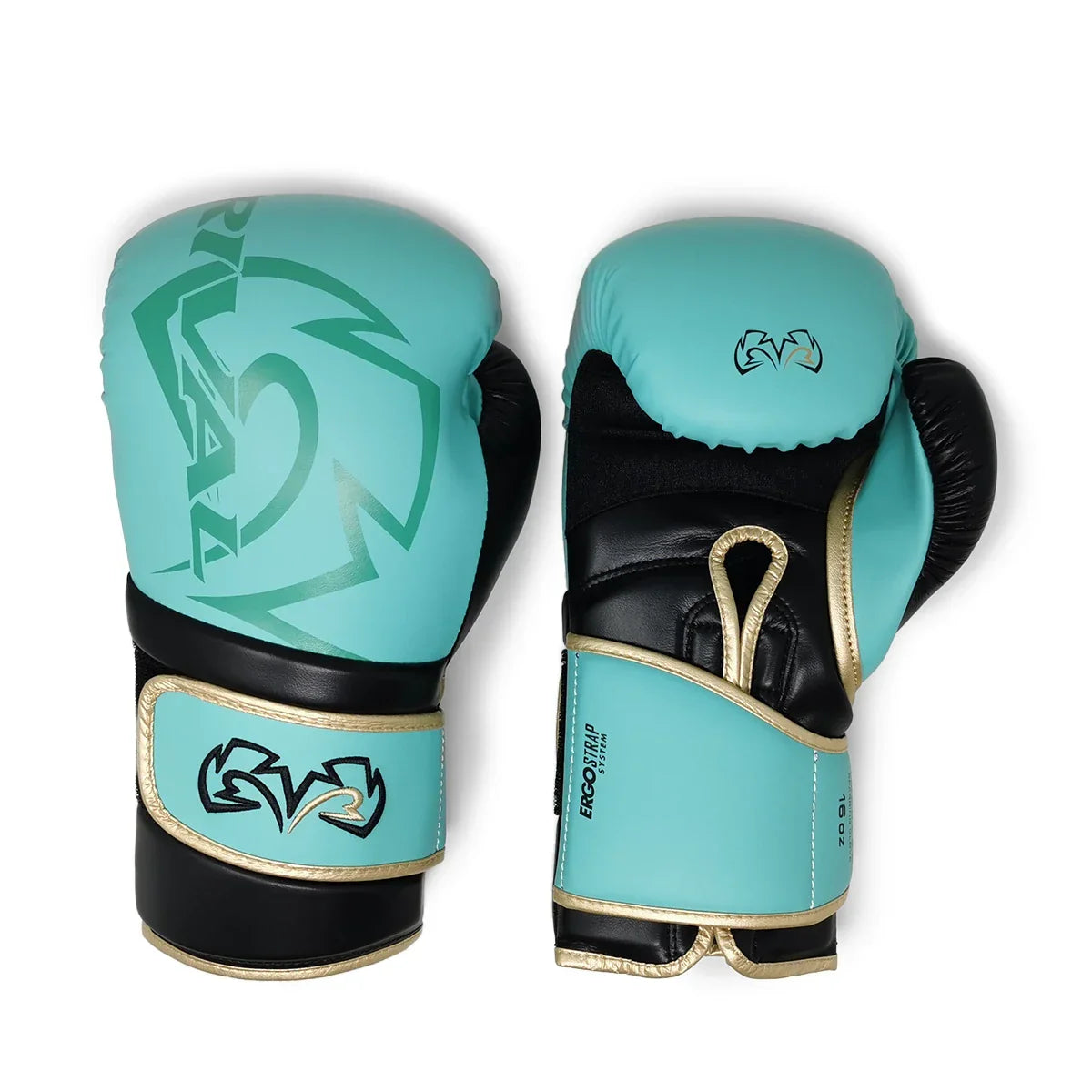 Rival RS80V Impulse sparring gloves aqua palm view with mesh panel