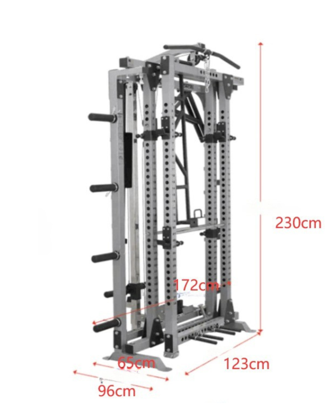 Reload Max All In One Folding Power Rack + Cable System Dimensions sheet