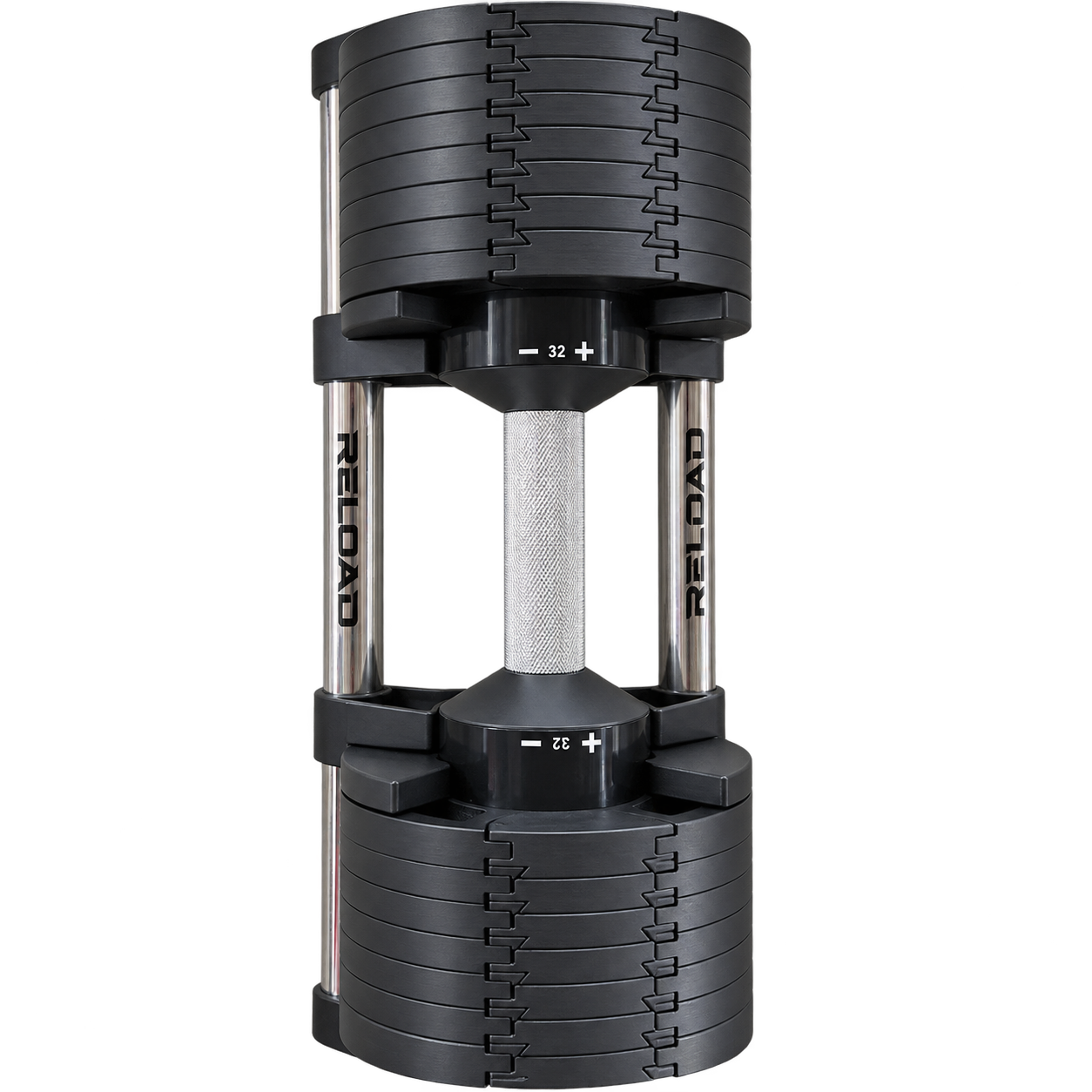 Reload Pro quick change adjustable dumbbell pair, black