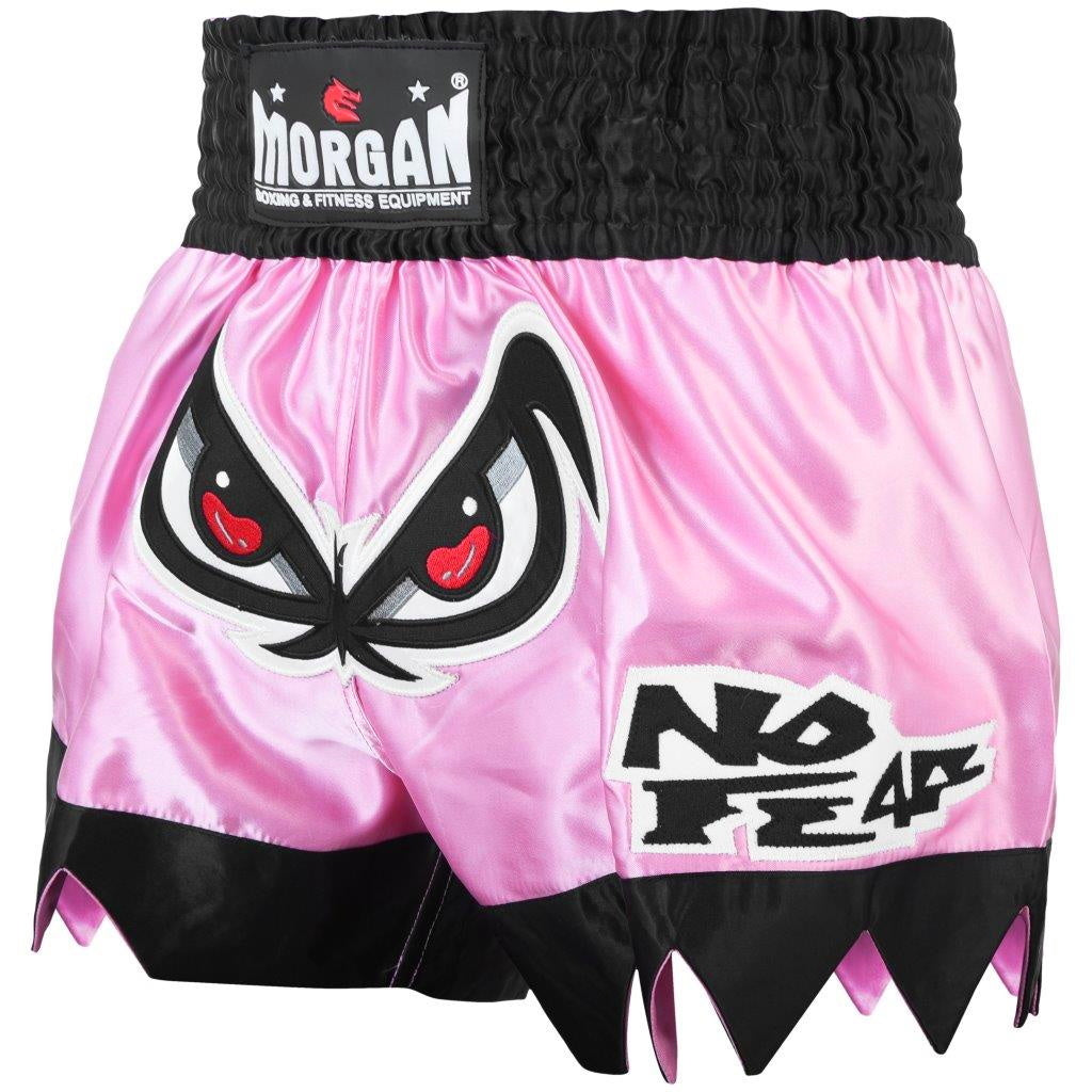 Morgan Fearless Girls Muay Thai shorts in pink, alternate view 2