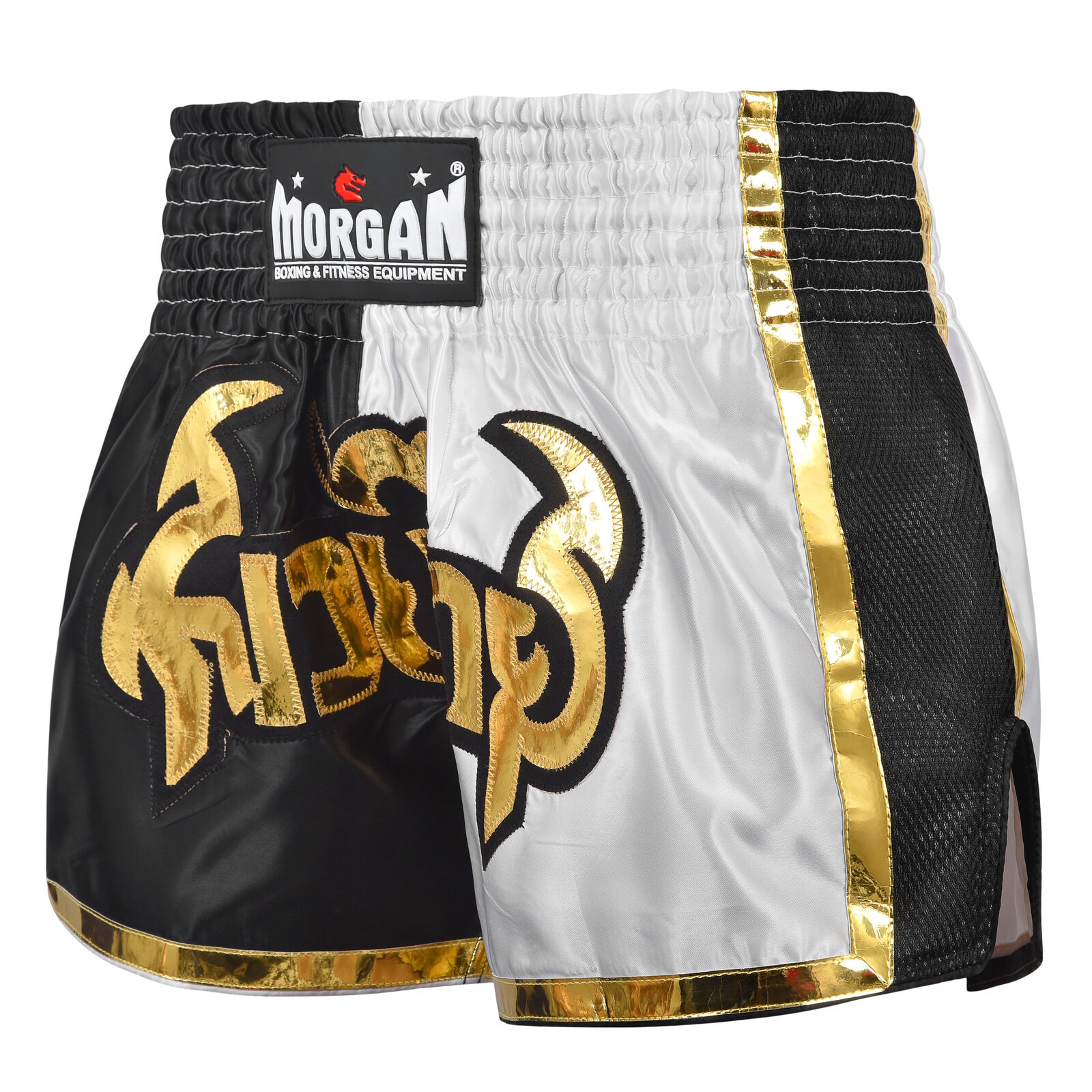 50/50 Muay Thai Shorts - Morgan front and back view