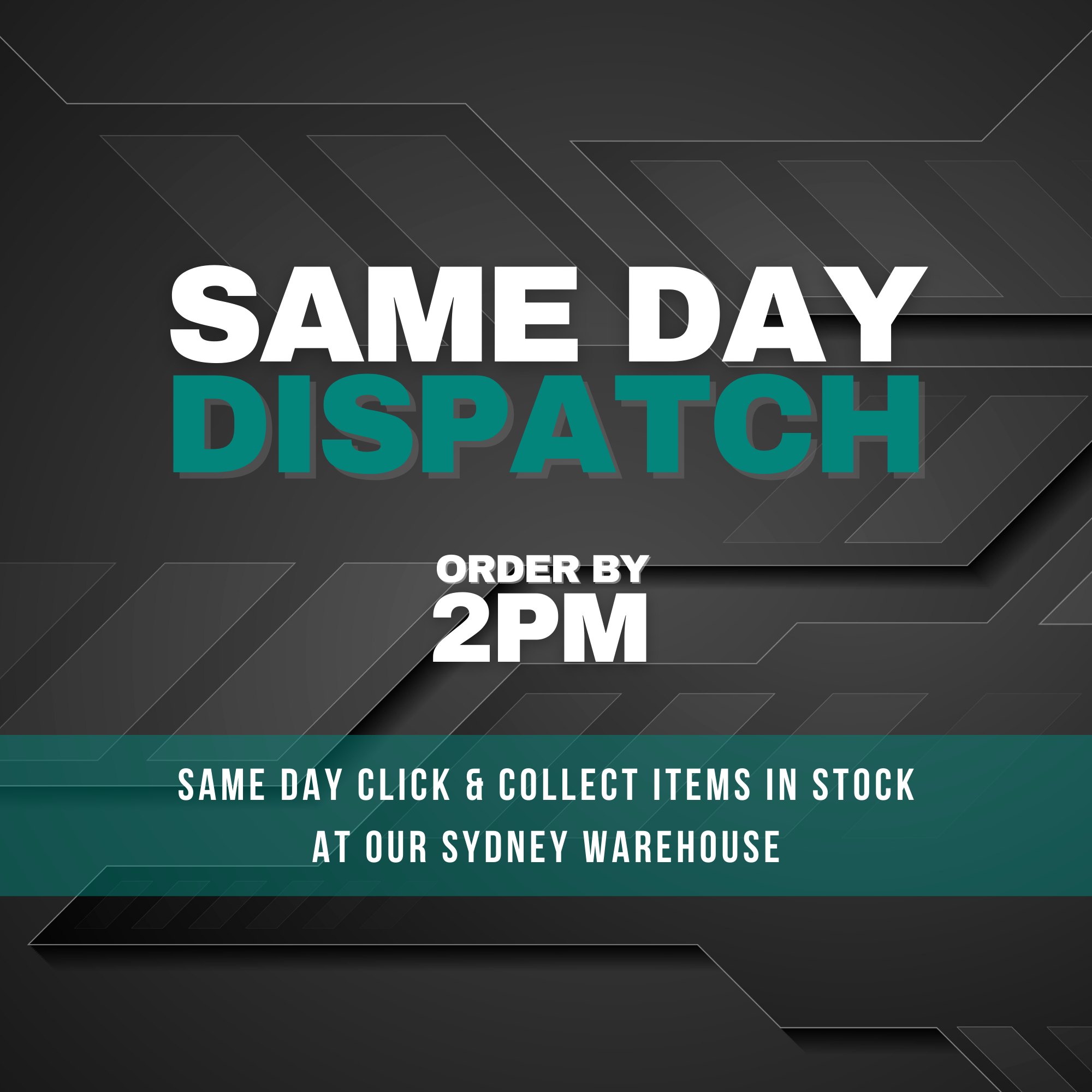 Same day dispatch on orders placed before 2pm