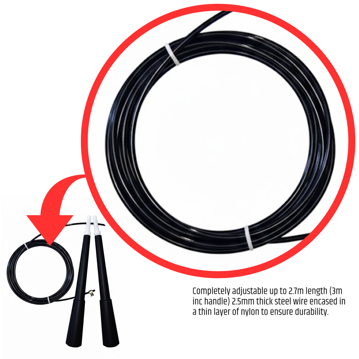 Morgan Cross Functional Fitness Speed Rope, alternate view