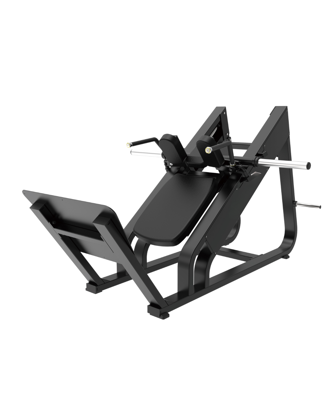 Synergy Series hack squat - shoulder pads, footplate and safety stops