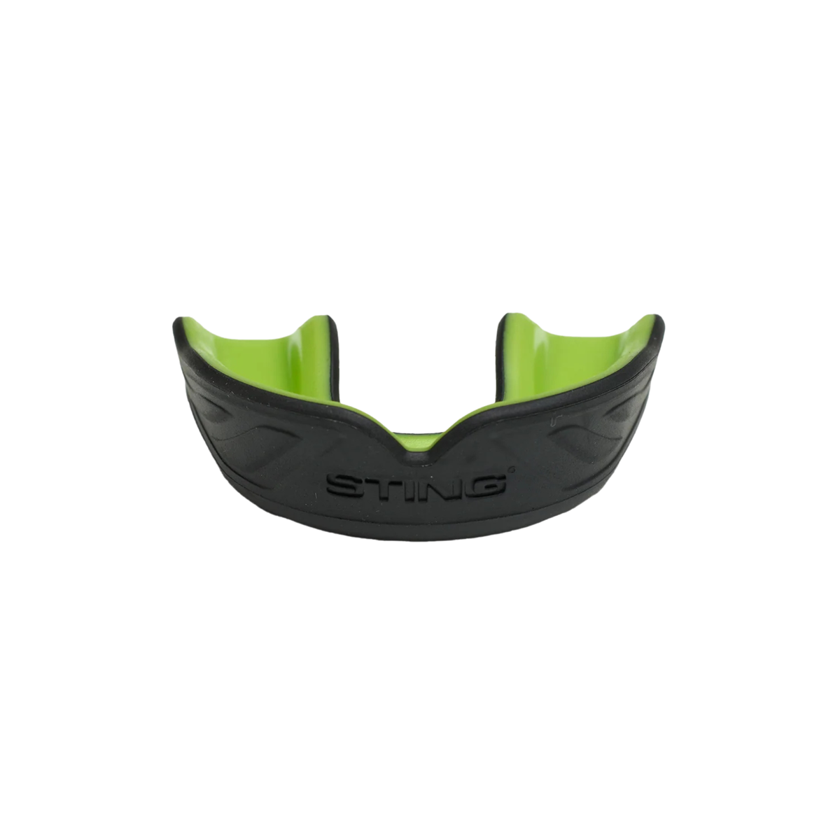 Sting Power Gel sports mouthguard with gel-lined protection and custom boil-and-bite fit for boxing and combat sports