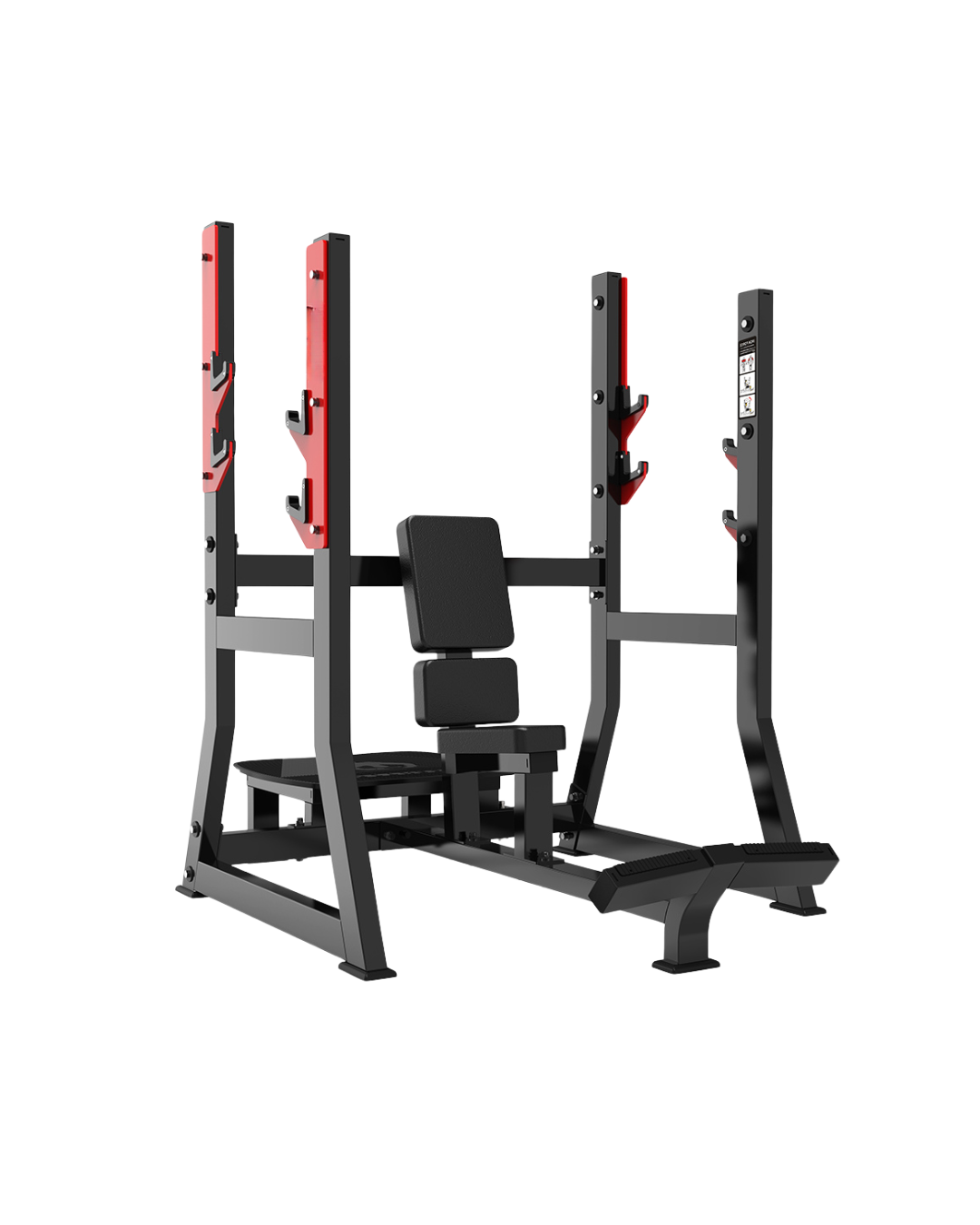 Raptor Series Vertical Bench Press with barbell racking system