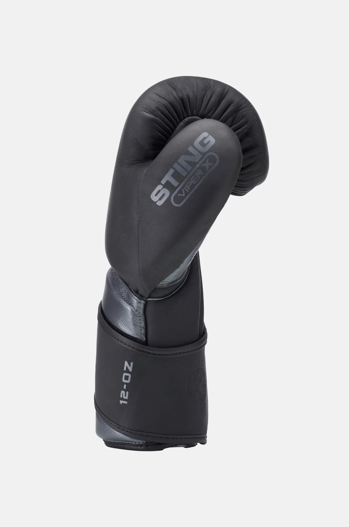 leather boxing gloves velcro wrist support training gloves Side view