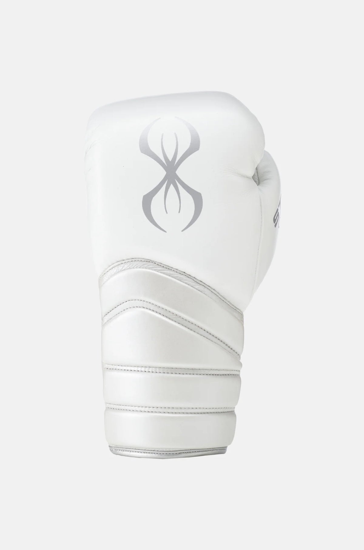 sting boxing gloves white silver front view