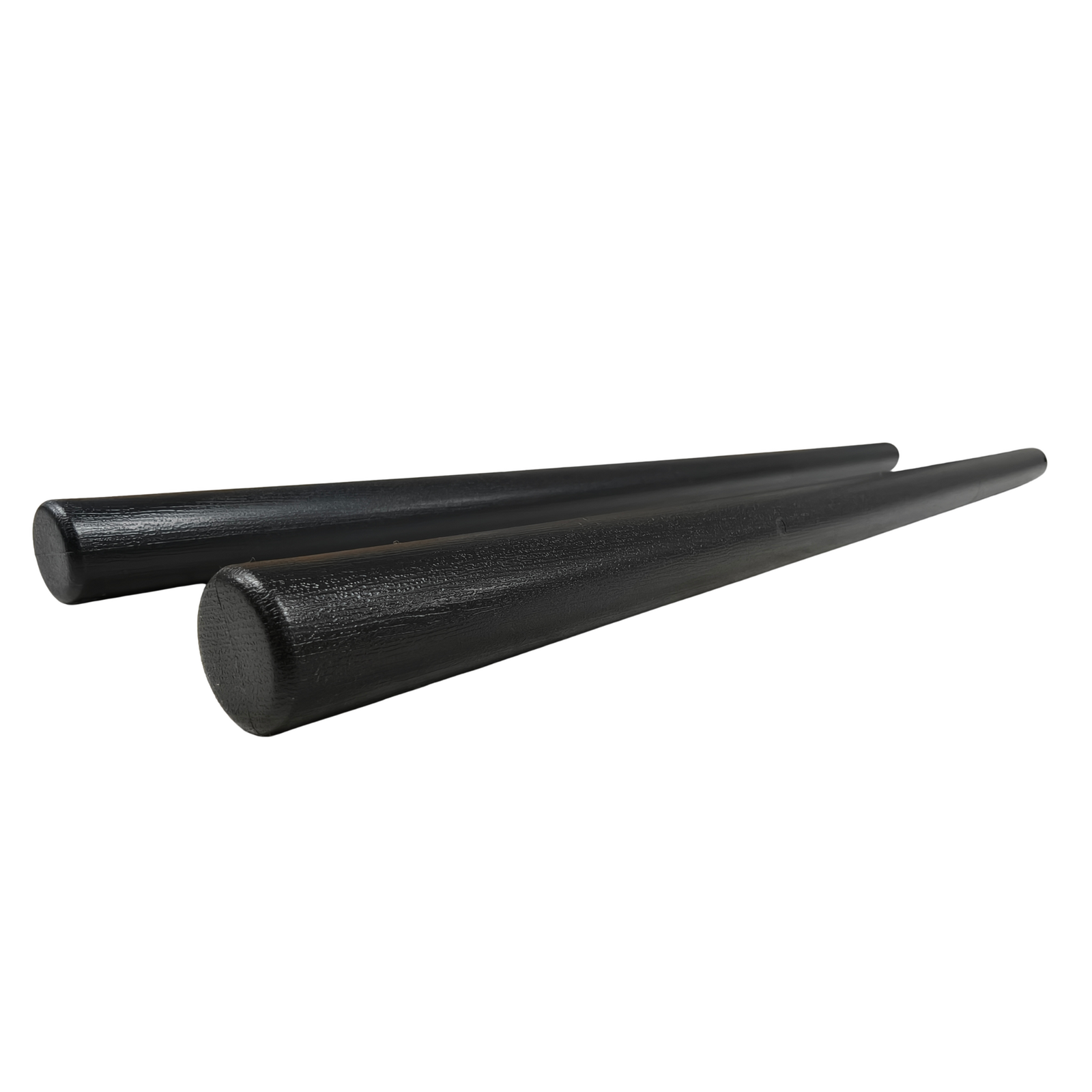 66cm polypropylene eskrima sticks pair, black wood-grain finish