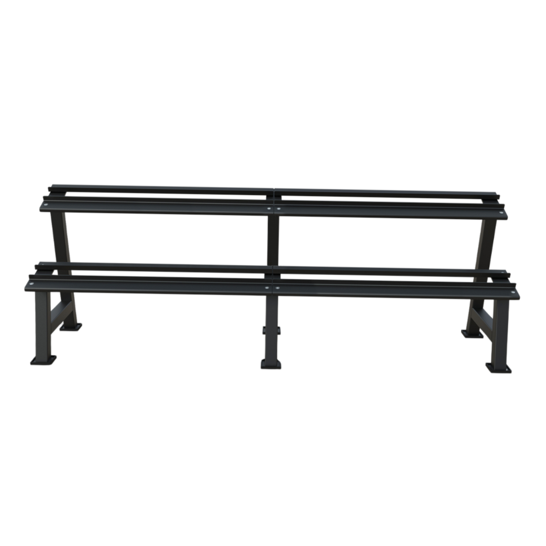 Commercial Grade 2-TierDumbbell Rack Front View