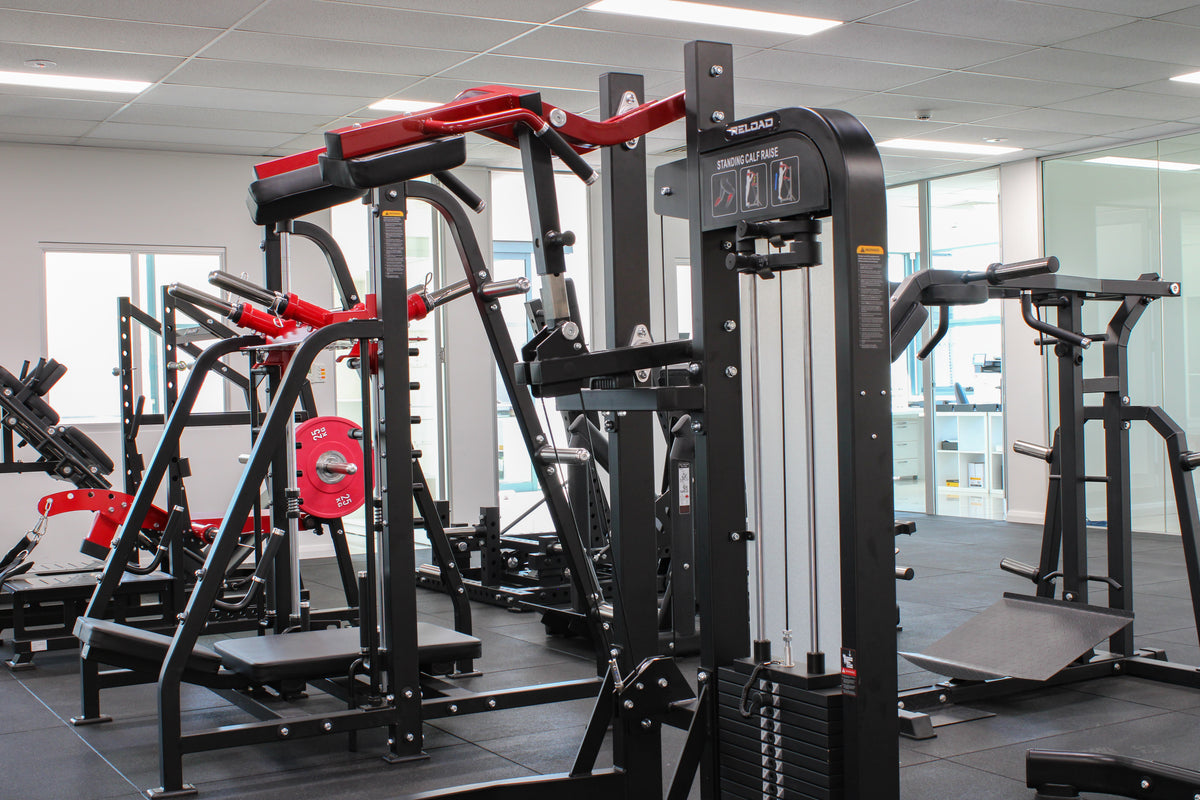 reaload standing calf raise machine weightlifting gym equipment